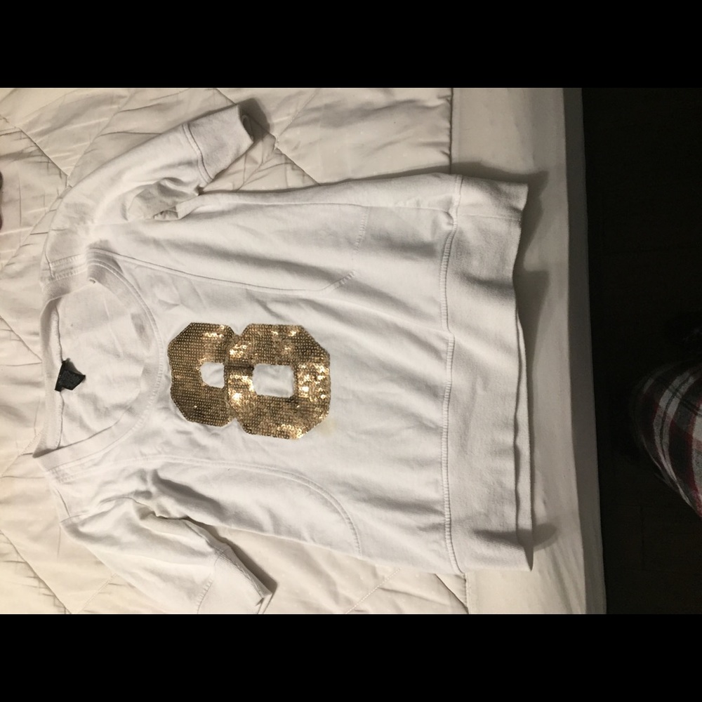White and gold T-shirt